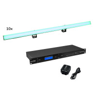 Eurolite Set 10x LED PR-100/32 Pixel DMX Rail + DMX Software
