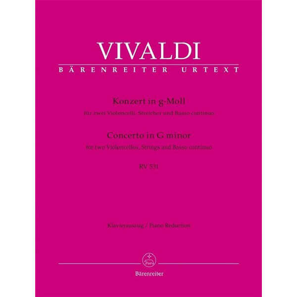 Konzert g-Moll RV531 für 2 Violoncelli, Streicher und Bc