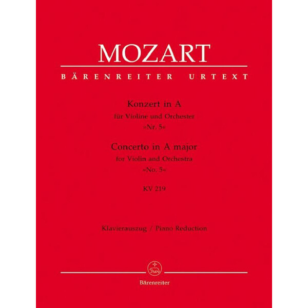 Konzert A-Dur KV219 für Violine und Orchester