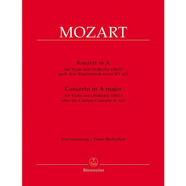 Konzert A-Dur nach dem Klarinettenkonzert KV622