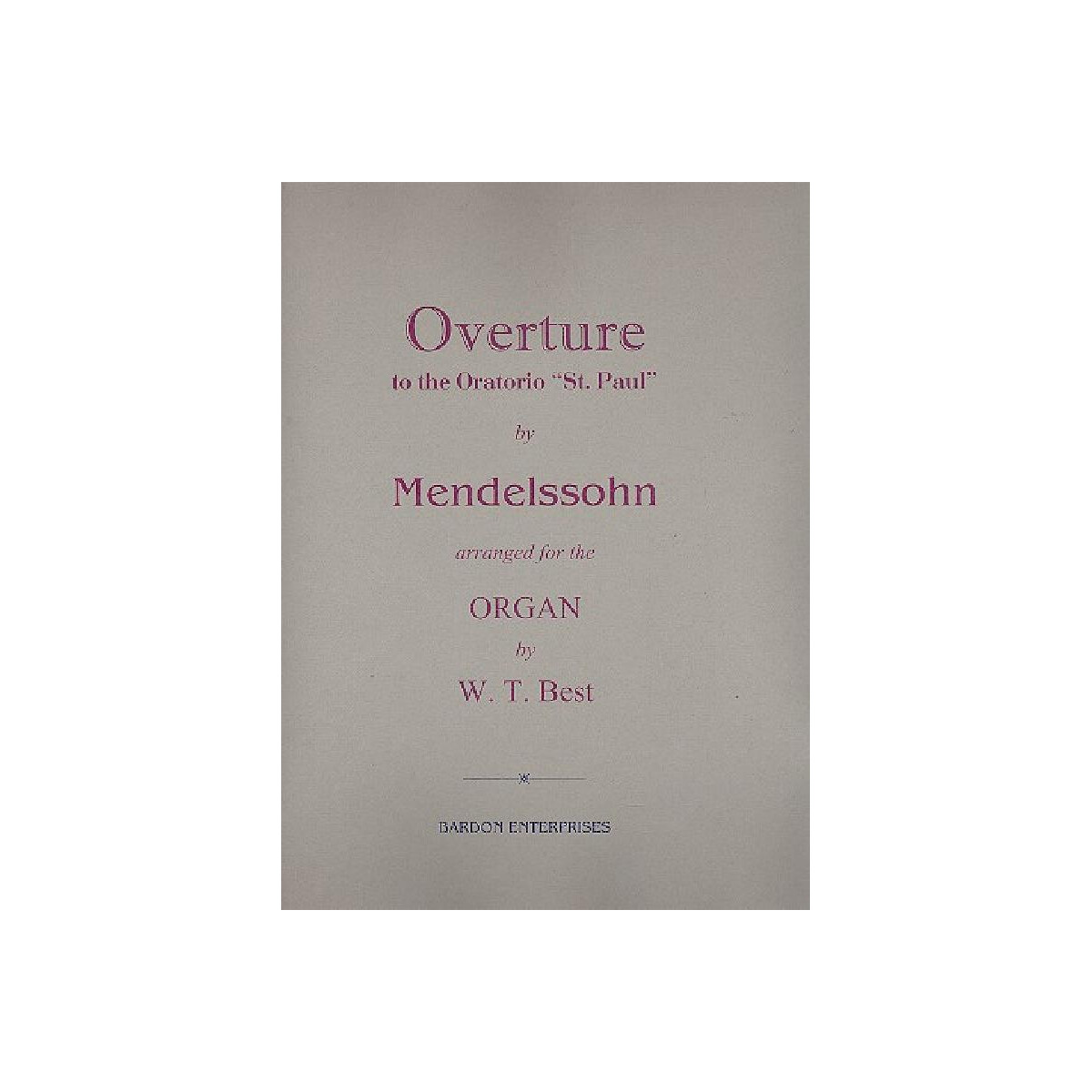 Overture to the Oratorio Sanct Paul