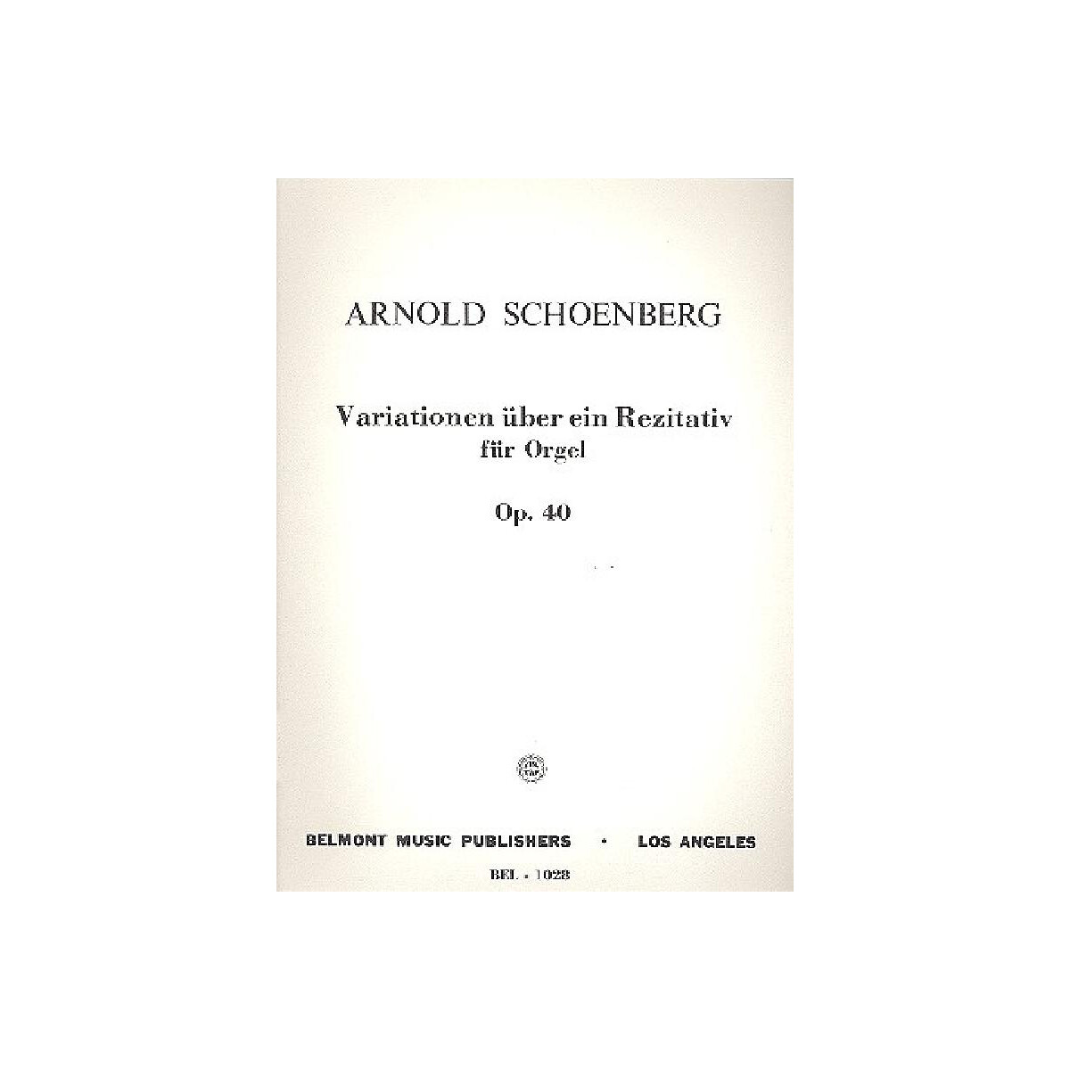Variations on a Recitative op.40