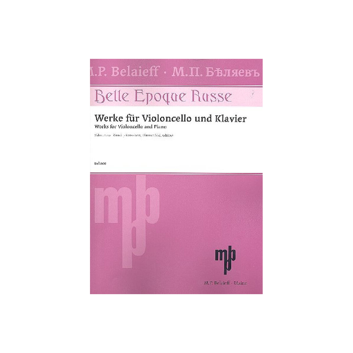 Belle epoque russe für Violoncello