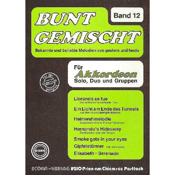 Bunt gemischt Band 12 für Akkordeon