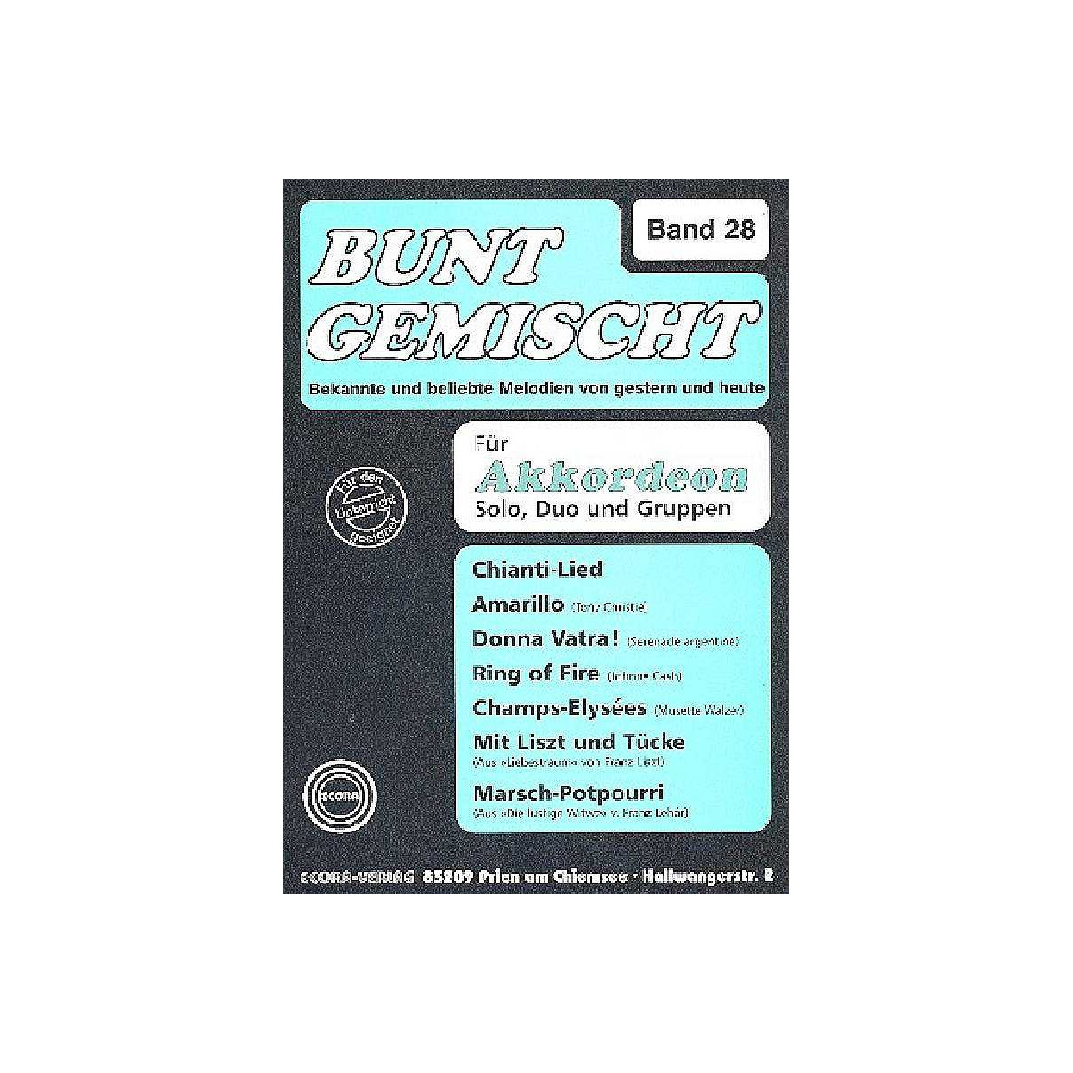 Bunt gemischt Band 28 für Akkordeon box