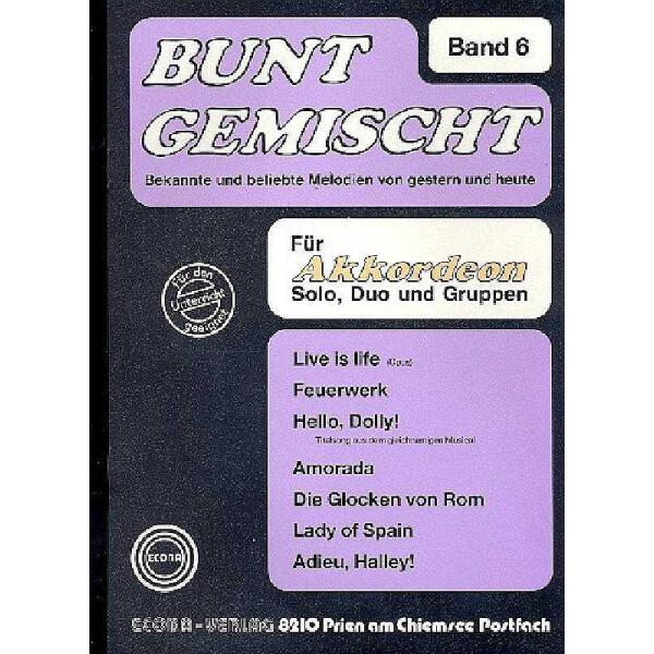 Bunt gemischt Band 6 für Akkordeon