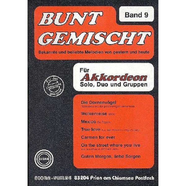 Bunt gemischt Band 9 für Akkordeon