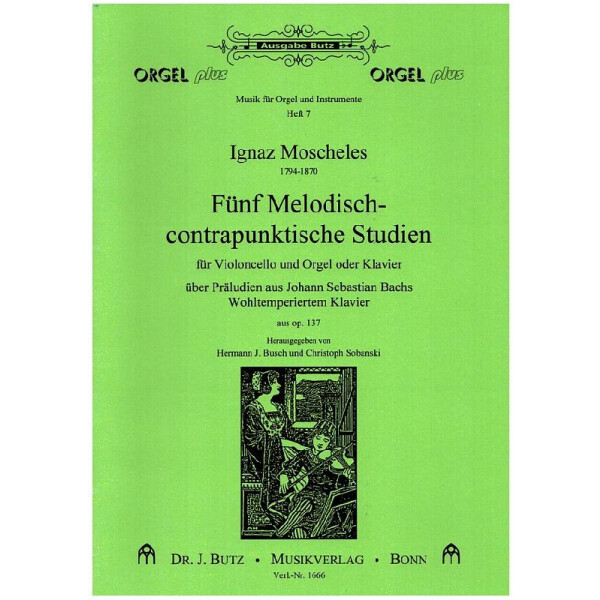 5 melodisch-contrapunktische Studien (aus op.137)