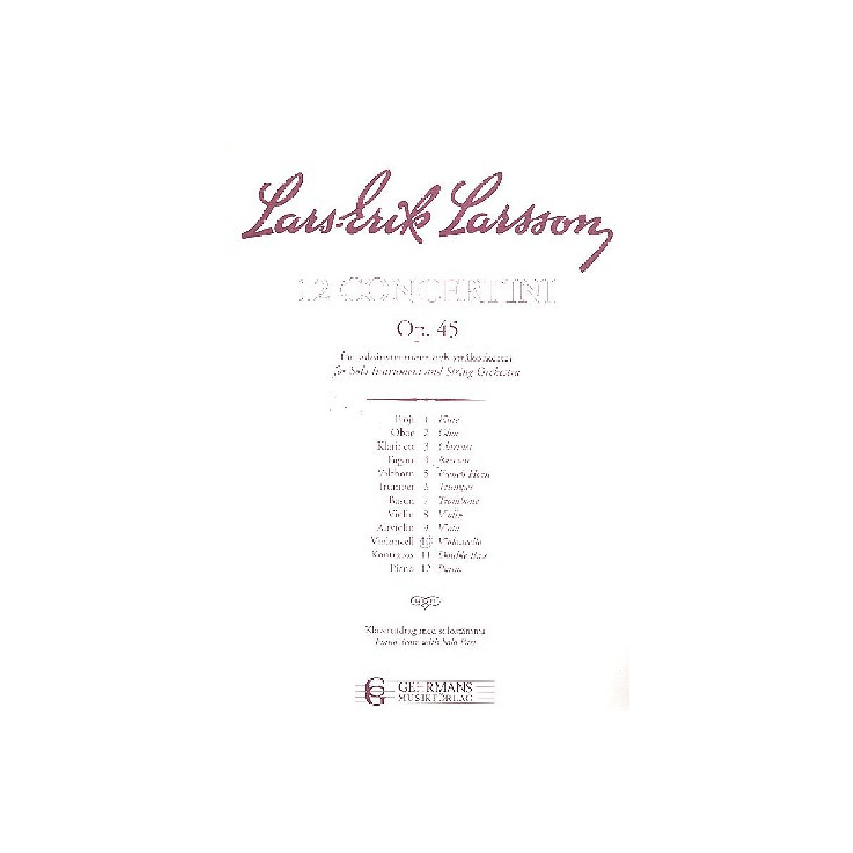 Concertino op.45,10 for violoncello and string