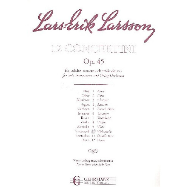 Concertino op.45,10 for violoncello and string