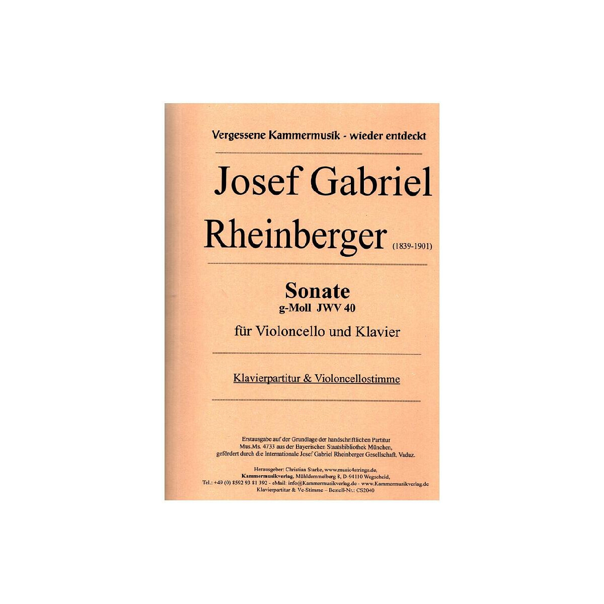 Sonate g-Moll JWV40 box