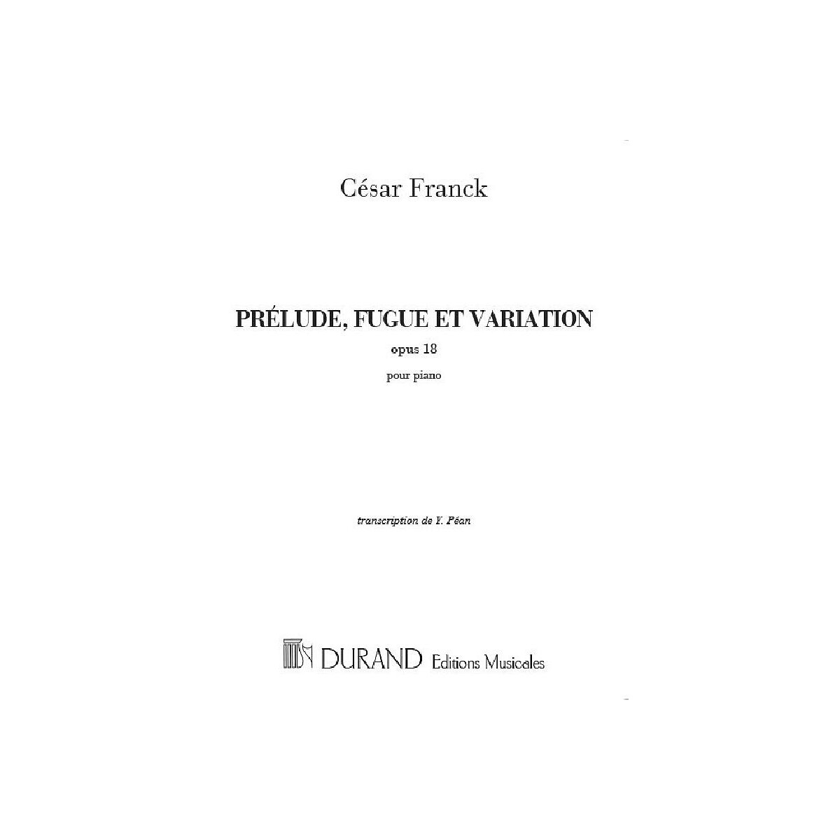 Prelude, Fuge et Variation op. 18 für Klavier