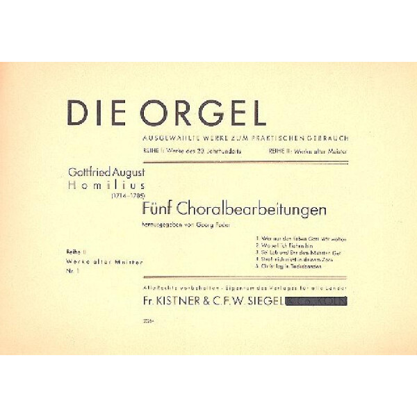 5 Choralbearbeitungen