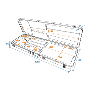 Dimavery ABS-Case für E-Bass, rechteck