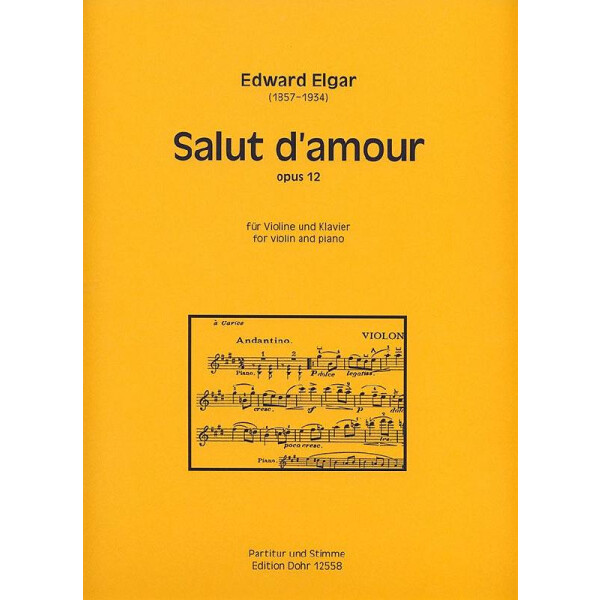 Salut damour op.12 für Violine und Klavier