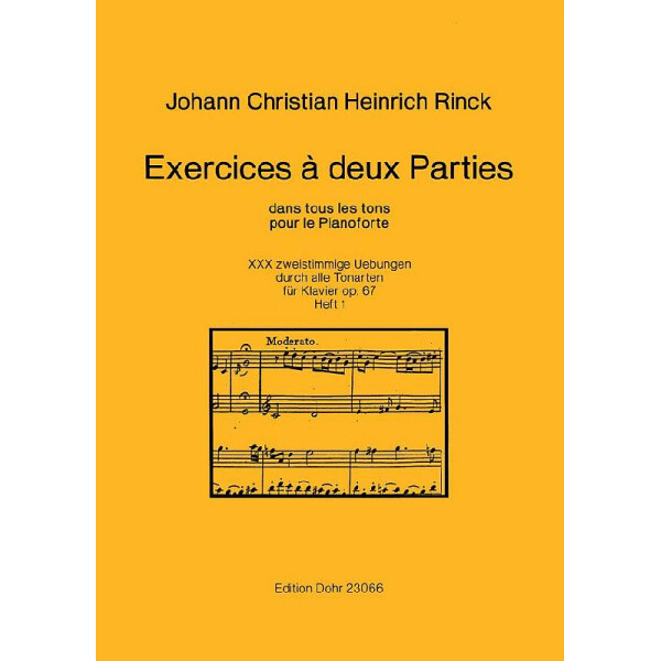 Exercices a deux parties dans tous les tons vol.1 pour piano