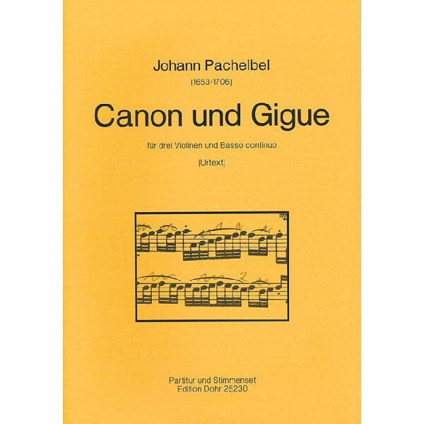 Canon und Gigue für 3 Violinen und Bc