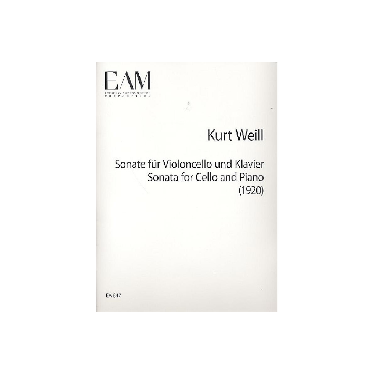 Sonata for cello and piano box