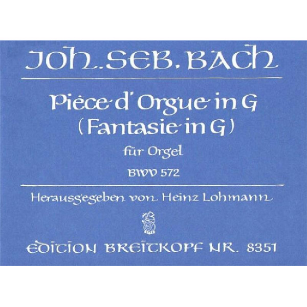 Pièce dorgue G-Dur BWV572
