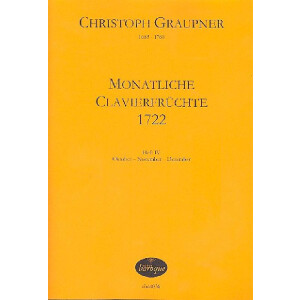 Monatliche Clavierfr&uuml;chte 1722 Band 4 (Oktober -...