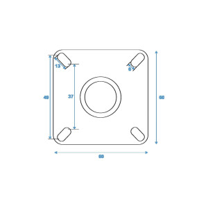 Roadinger swivel castor 75mm gray