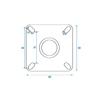 Roadinger swivel castor 75mm gray