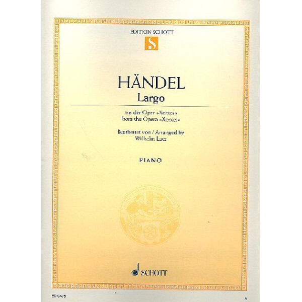 Largo aus Xerxes für Klavier