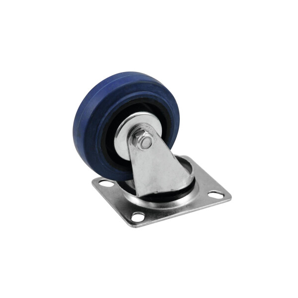 Roadinger swivel castor 75mm blue