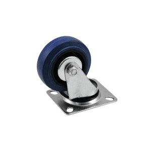Roadinger swivel castor 75mm blue