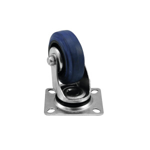 Roadinger swivel castor 75mm blue