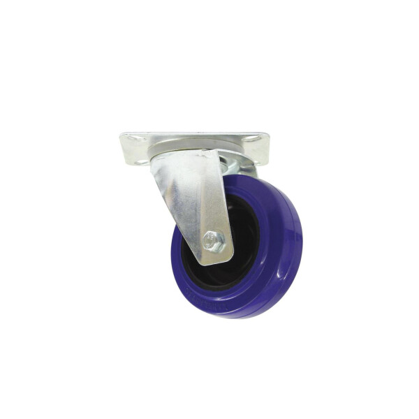 Roadinger swivel castor 100mm blue bearing protected