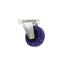 Roadinger swivel castor 100mm blue bearing protected