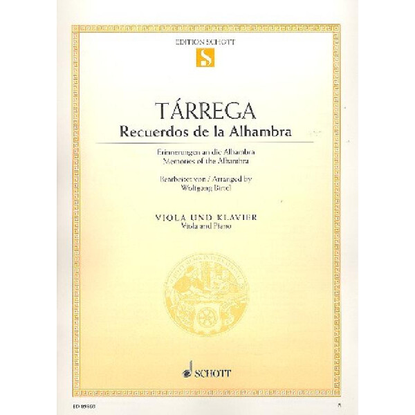 Recuerdos de la Alhambra für Viola