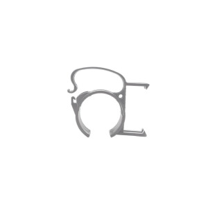 Snap fastening clip silver 4x