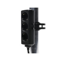 Snap Befestigungsklammer schwarz 4x