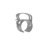 Snap fastening clip light silver 4x