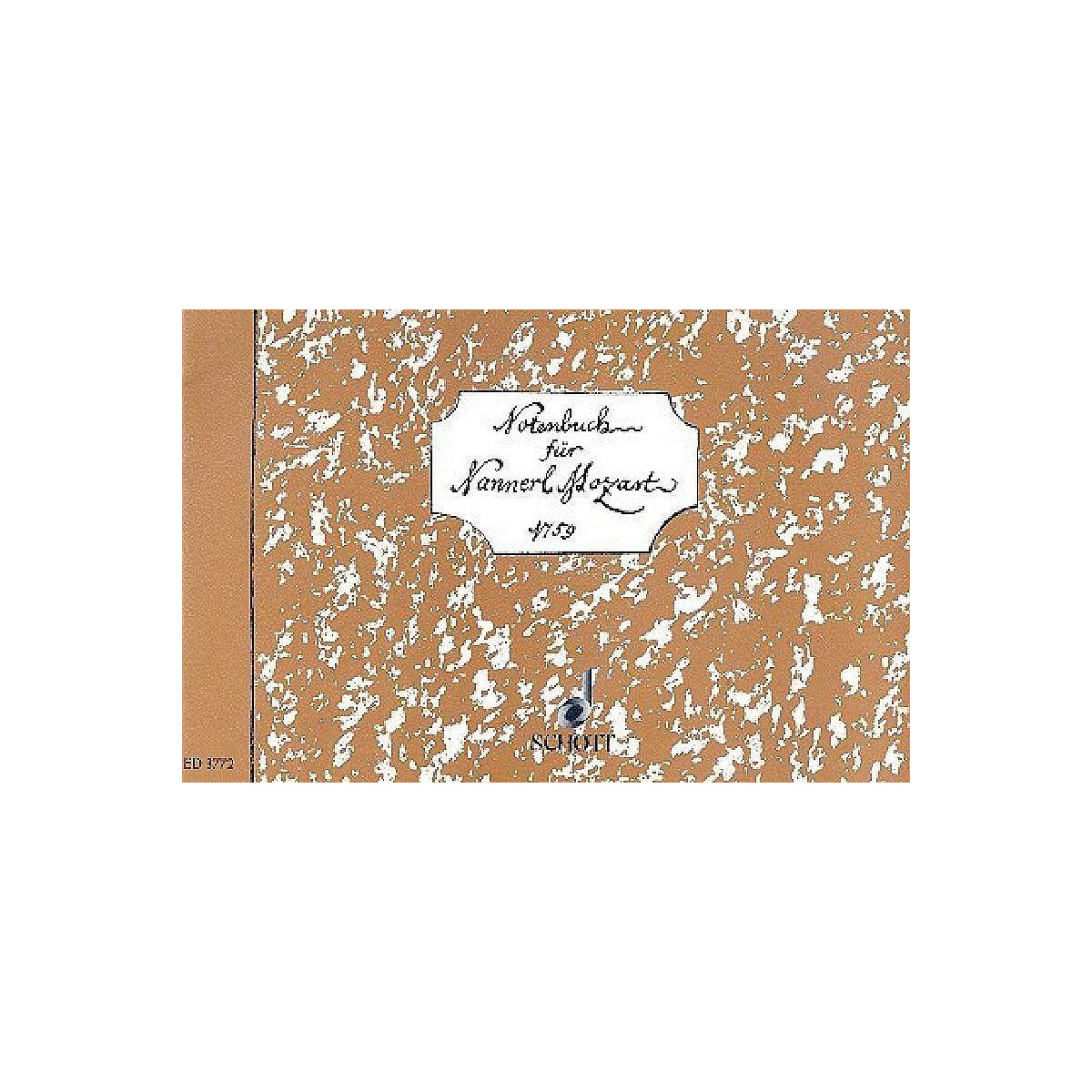 Notenbuch für Nannerl Mozart 1759 box