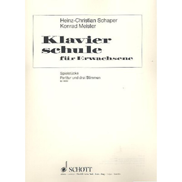 Klavierschule für Erwachsene