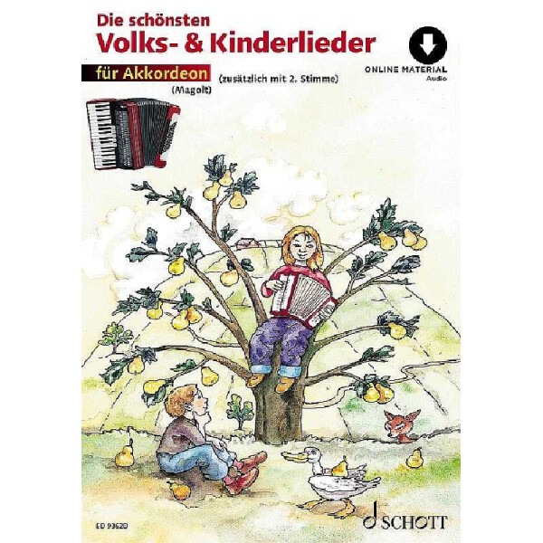 Die schönsten Volks- und Kinderlieder (+Online Audio)