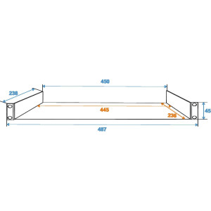 Omnitronic Trägereinschub 1HE schwarz
