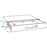 Omnitronic Rackschublade mit Schloss 1HE