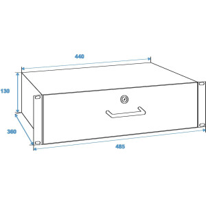 Omnitronic Rackschublade mit Schloss 3HE