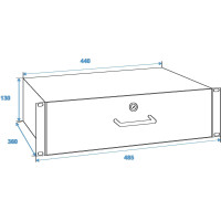 Omnitronic Rackschublade mit Schloss 3HE