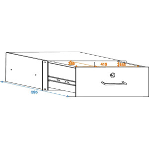 Omnitronic Rackschublade mit Schloss 4HE