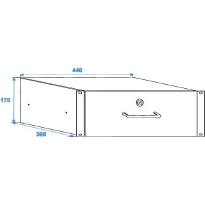 Omnitronic Rackschublade mit Schloss 4HE
