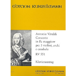Konzert F-Dur RV551 f&uuml;r 3 Violinen