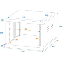 Roadinger steel rack SR-19, 6U
