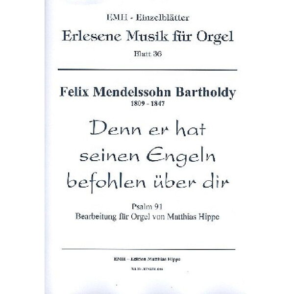 Denn er hat seinen Engeln befohlen über dir