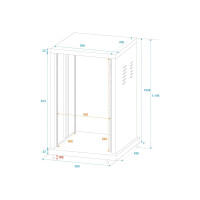 Roadinger steel rack SR-19, 22U