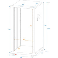 Roadinger steel rack SR-19, 40U